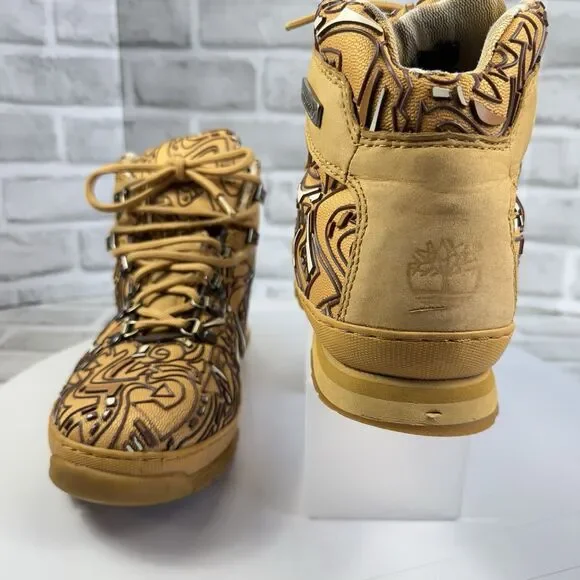 Timberland Ventech III Graffiti Graphic Field Boots Wheat 11.5